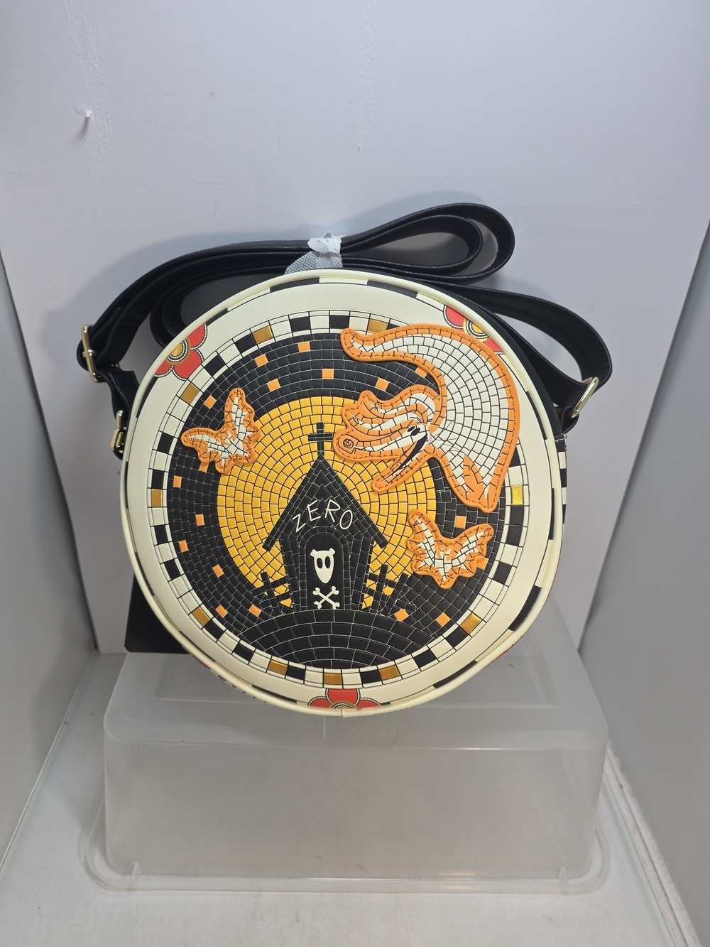 Loungefly Disney Nightmare Before Christmas Zero Mosaic Crossbody NWT